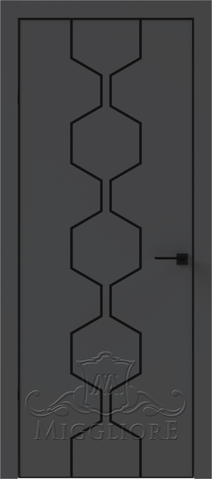 QUADRO 10.27 G чёрный алюминиевый молдинг+чёрная алюминиевая кромка GRAFITE NUBUK