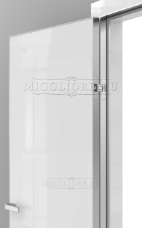 GLOSS 10 G Глянец, BIANCO, алюминиевая кромка и алюминиевый  короб, наличник