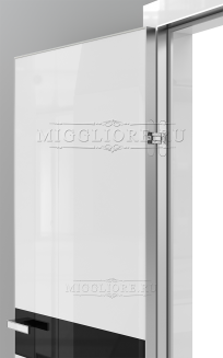 GLOSS 11 G Глянец, BIANCO, алюминиевая кромка и алюминиевый  короб, наличник, вставка - эмаль
