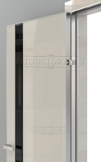 GLOSS 21-F V Глянец, AVORIO 9010, алюминиевая кромка и алюминиевый  короб