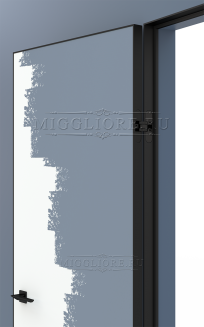 LINEA RETTA MRDA010 под покраску кромка алюминиевая черная открывание OUT короб алюминиевый черный