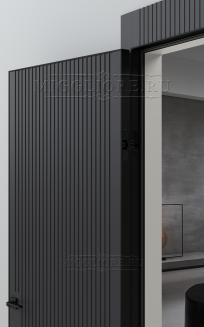 LOUNGE MLX442 G панель RAL7024 алюминиевая чёрная кромка, алюминиевый чёрный короб, эмаль