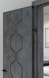 QUADRO 10.27 G чёрный алюминиевый молдинг+чёрная алюминиевая кромка LOFT GRAFITE