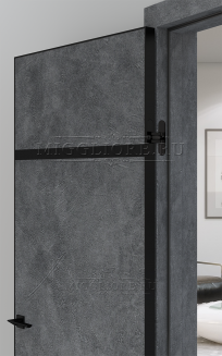 QUADRO 9.03 G чёрный алюминиевый декор+чёрная алюминиевая кромка LOFT GRAFITE
