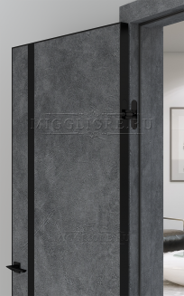 QUADRO 9.04 G чёрный алюминиевый декор+чёрная алюминиевая кромка LOFT GRAFITE