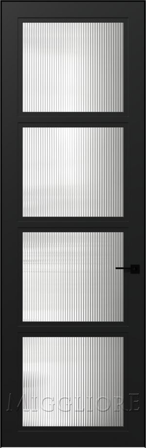 ART LINE MRF13 V-FLUTS MORU рифлёное, NCS S-8000-N, скрытый алюминиевый короб Чёрный