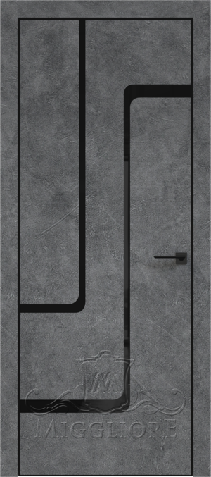QUADRO 9.13 алюминиевая кромка черная V-лакобель черный LOFT GRAFITE