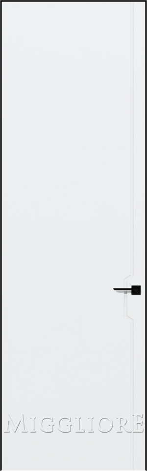 SKANDI MLSH205 G с фрезеровкой в цвет полотна, BIANCO Эмаль, алюминиевый короб Чёрный