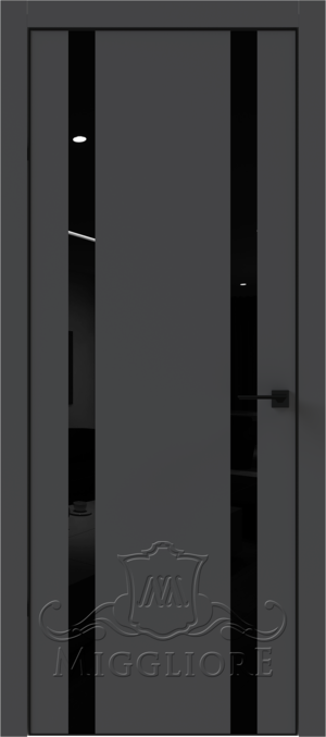QUADRO 9.15 алюминиевая кромка черная V-лакобель черный GRAFITE NUBUK
