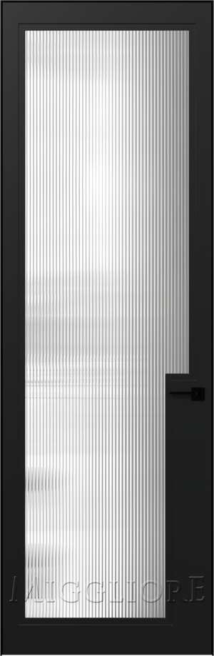 ART LINE MRF42 V-FLUTS MORU рифлёное, NCS S-8000-N, скрытый алюминиевый короб Чёрный