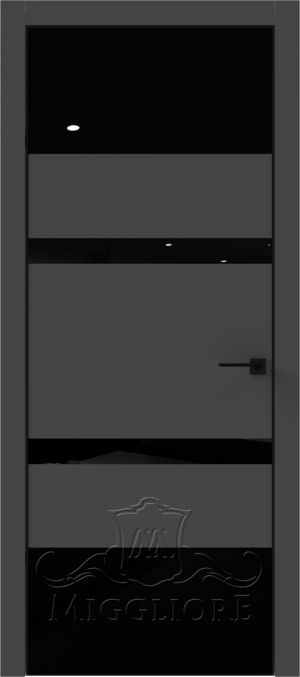 QUADRO 9.14 алюминиевая кромка черная V-лакобель черный GRAFITE NUBUK