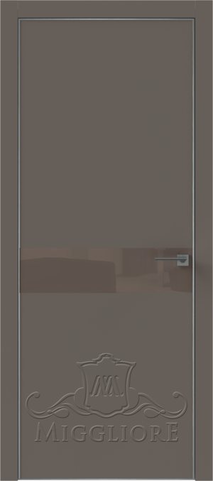 QUADRO 9.10 алюминиевая кромка Графит V-лакобель коричневый SOFT SMOKI