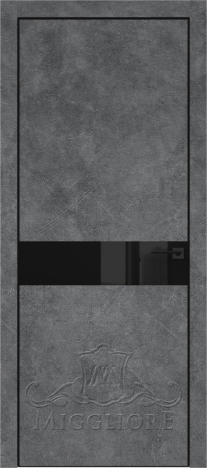 QUADRO 9.10 алюминиевая кромка черная V-лакобель черный LOFT GRAFITE