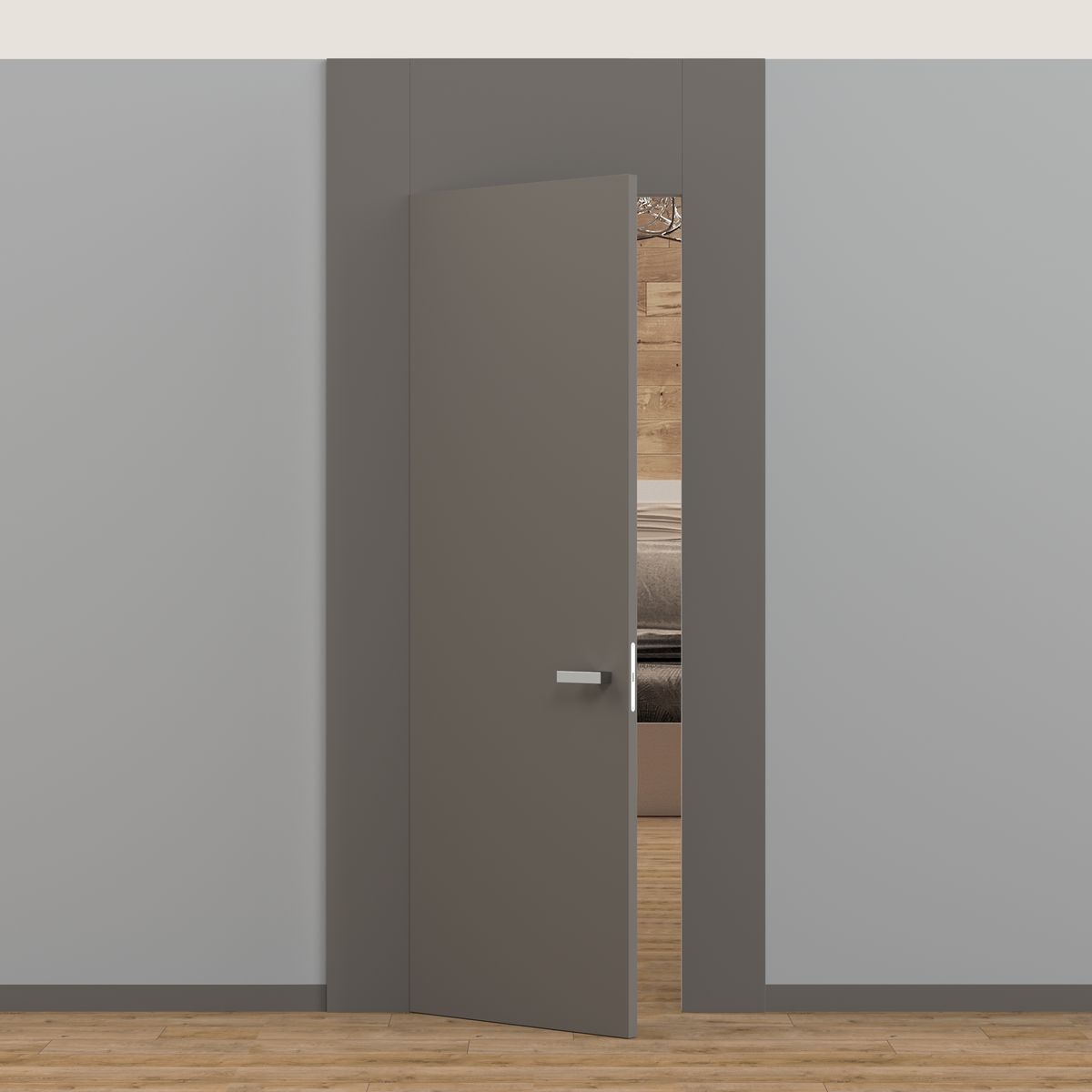 Дверь с компаланрарными панелями модерн